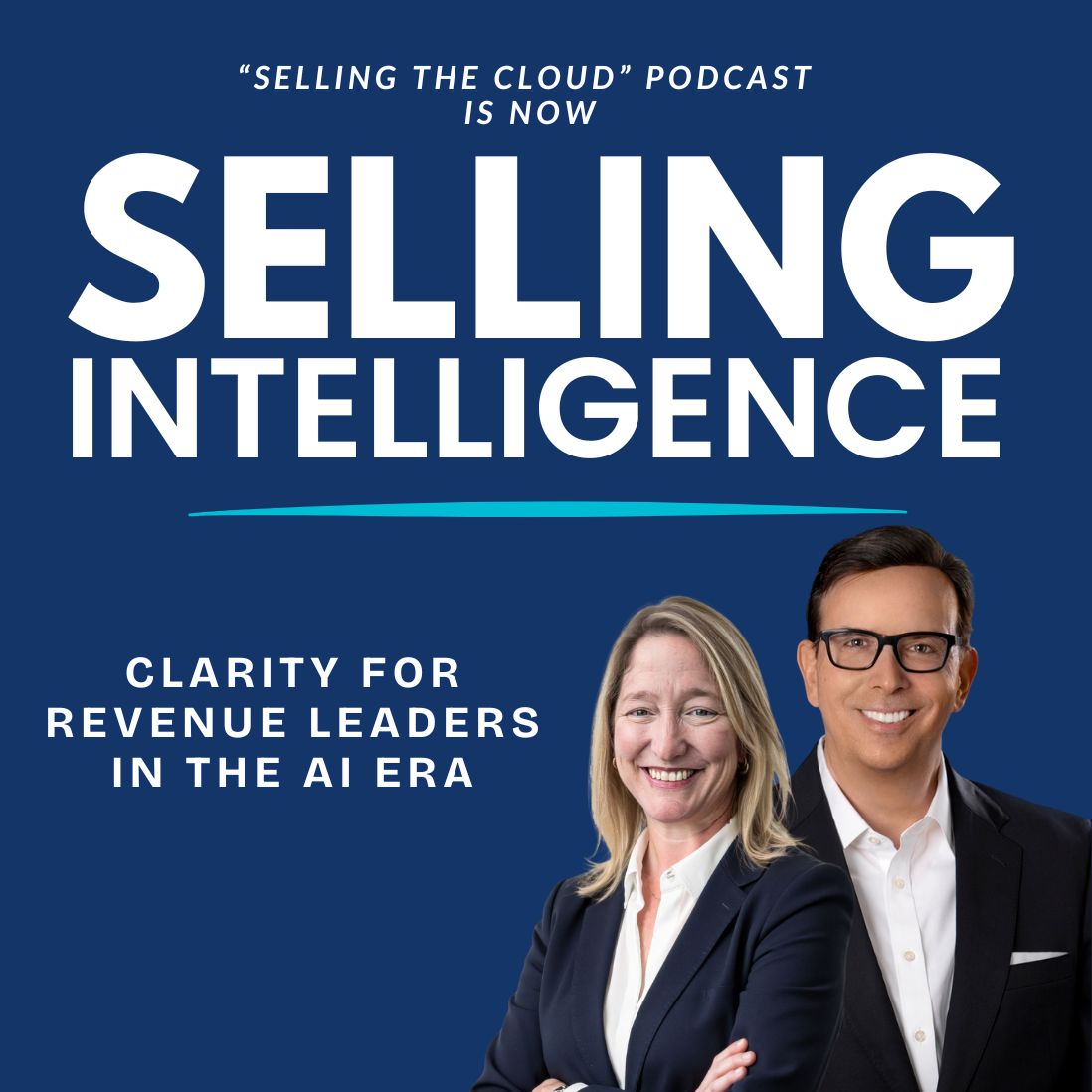 Selling Intelligence podcast cover with hosts Mark Petruzzi and KK Anderson